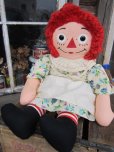 画像1: Vintage Raggedy Anne Rug Doll 47cm (PJ594) (1)