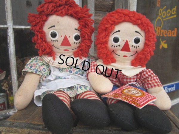 画像1: Vintage Raggedy Anne&Andy / Rug Doll Set #A (PJ598)