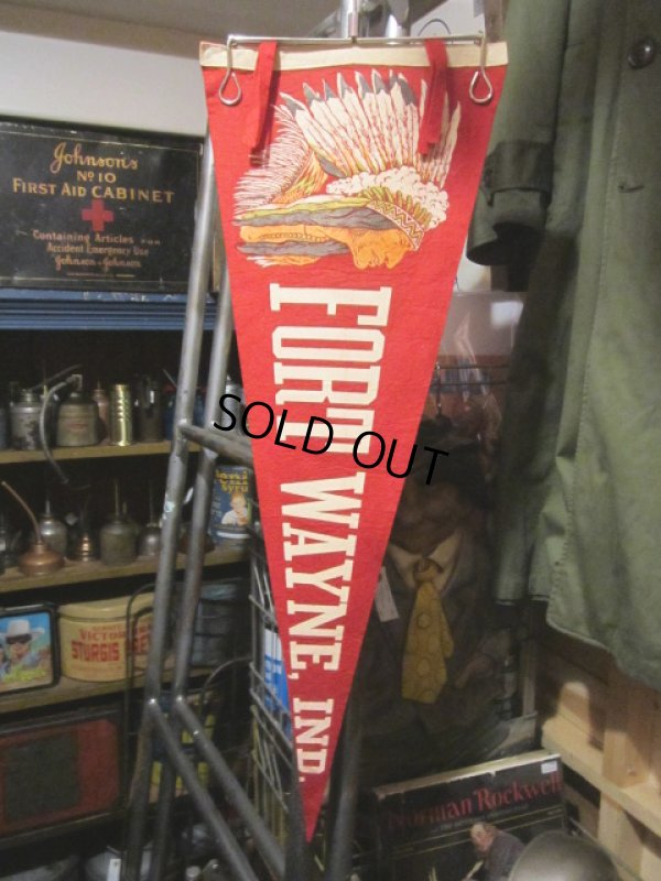 画像1: Vintage Souvenir Pennant / FORT WAYNE IND (PJ637)