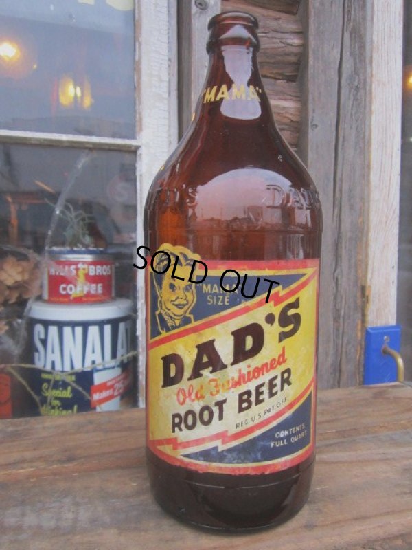 画像1: Vintage DAD'S Old Fashioned ROOT BEER Bottle MAMA (PJ643)