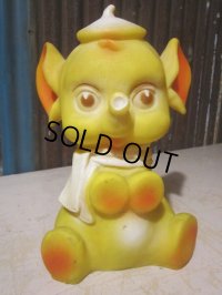 Vintage Rubber Doll Yellow Elephant (PJ647)