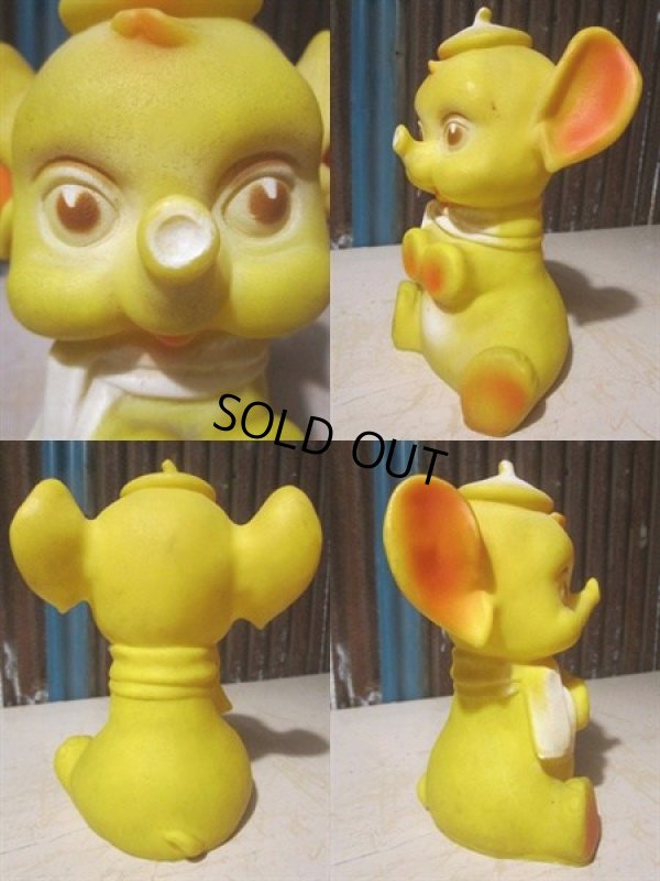 画像2: Vintage Rubber Doll Yellow Elephant (PJ647)