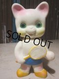 Vintage Rubber Doll Tennis Cat (PJ661)