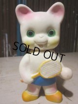 Vintage Rubber Doll Tennis Cat (PJ661)
