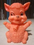 画像1: Vintage Rubber Doll Pink Lamb (PJ660) (1)