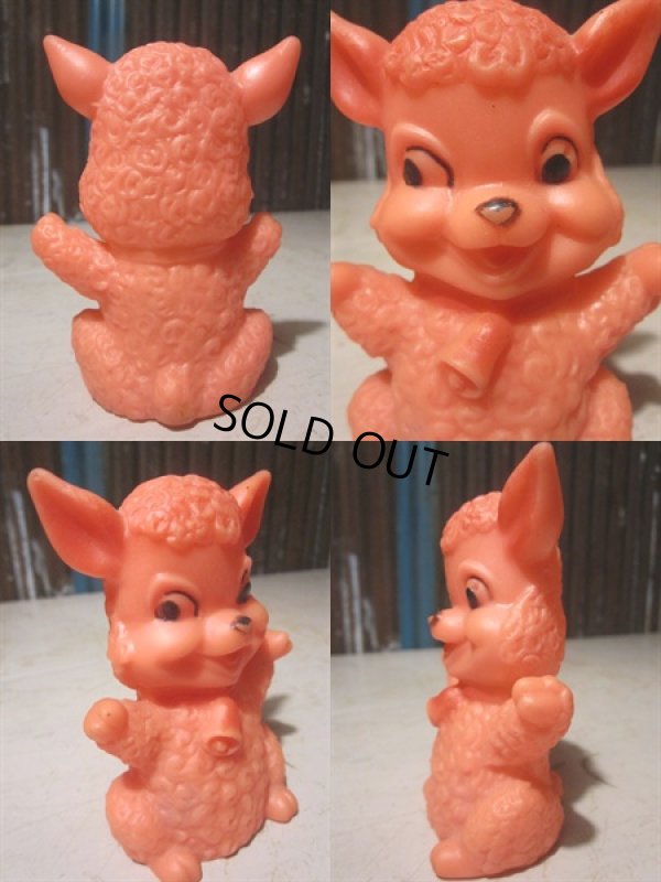 画像2: Vintage Rubber Doll Pink Lamb (PJ660)