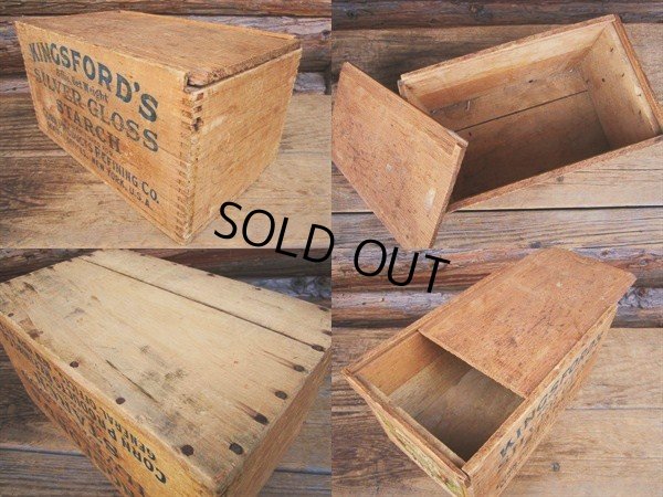 画像2: Vintage Wood Box Kingsford's (PJ672) 
