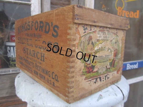 画像1: Vintage Wood Box Kingsford's (PJ672) 