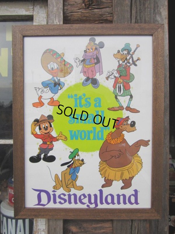 画像1: Vintage Disney It'a Small World Poster W/Frame (PJ712)