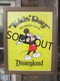 Vintage Disney Kid's Day Poster W/Frame (PJ713)