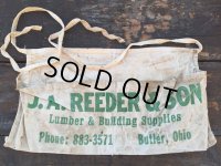 Vintage Carpenter Nail Apron / JA REEDER & SON (PJ734) 