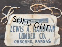 Vintage Carpenter Nail Apron / LEWIS A. HARDMAN LUMBER (PJ730)