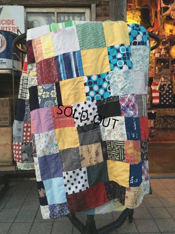 画像1: Vintage Fabric Patchwork #D (PJ738) 