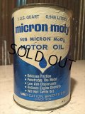 SALE Vintage Micron Moly Quart Can Motor Gas/Oil (PJ768) 