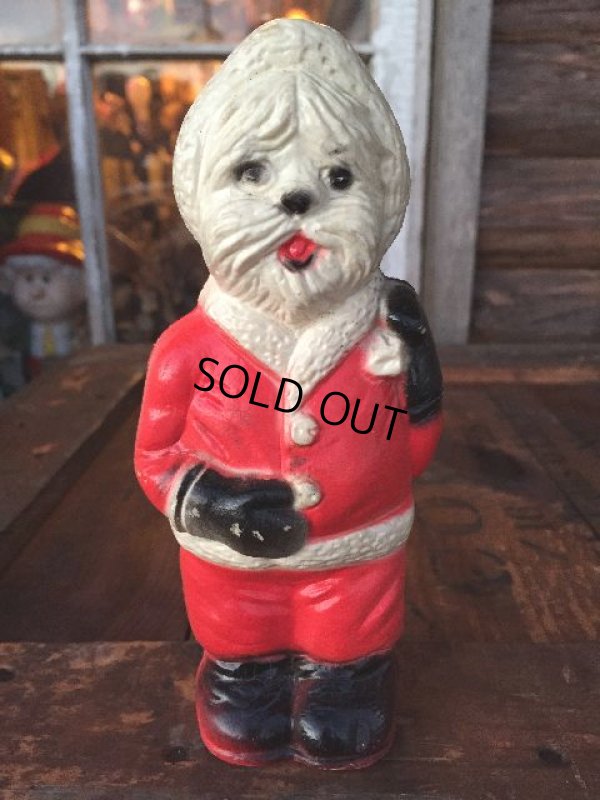 画像1: Vintage Rubber Doll /Santa Dog (PJ803）