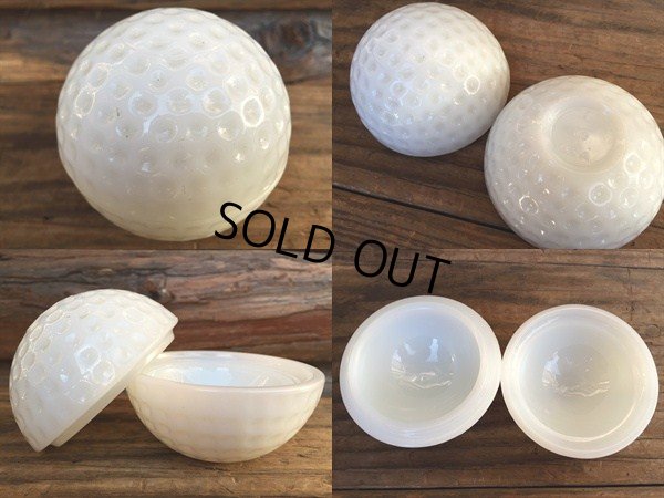 画像2: Vintage Milk Glass Case/  GolfBall  (PJ813)