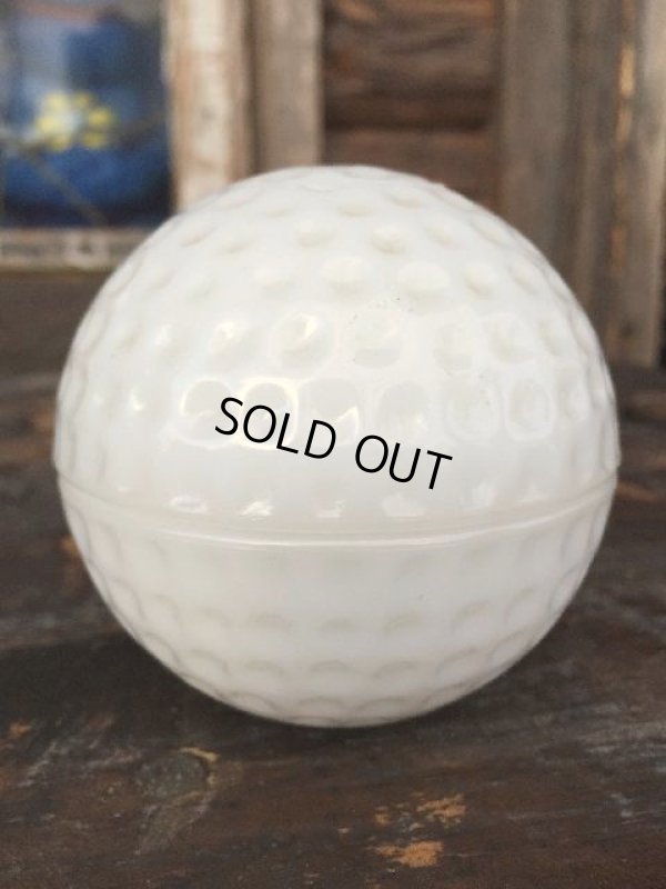 画像1: Vintage Milk Glass Case/  GolfBall  (PJ813)