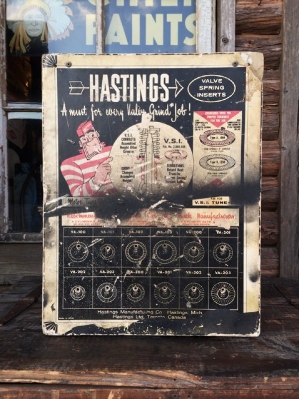 画像1: Vintage HASTINGS Valve Spring Store Display Rack (PJ849) 