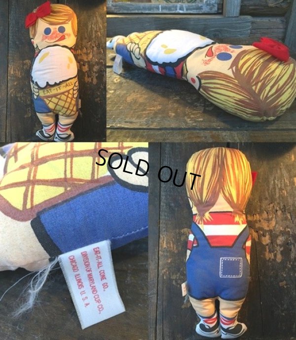 画像2: 70s Vintage Eat it All Cone Kids Krispy Pillow Doll (PJ917)