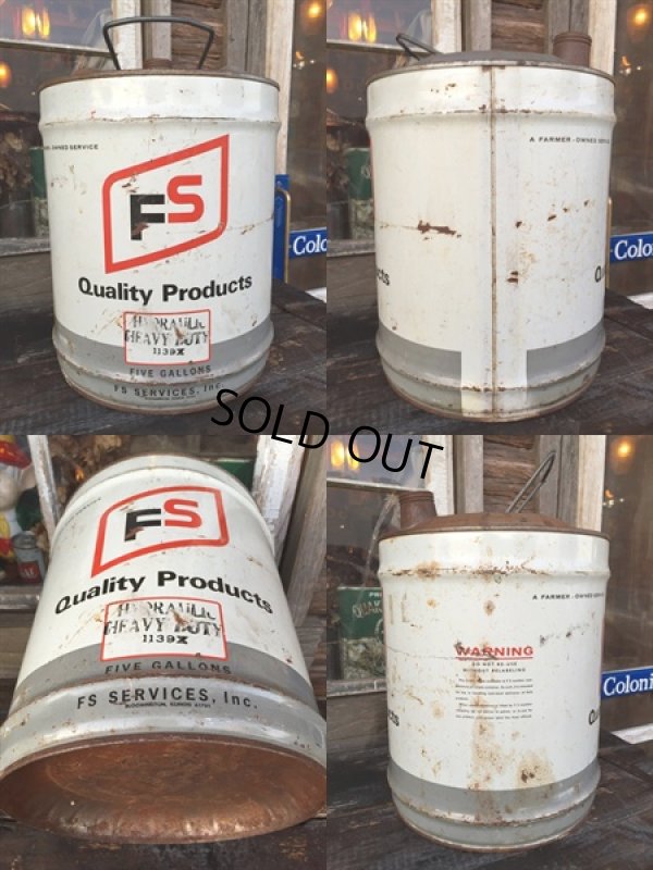 画像2: Vintage FS 5GL Motor Gas/Oil Can #B (PJ926) 