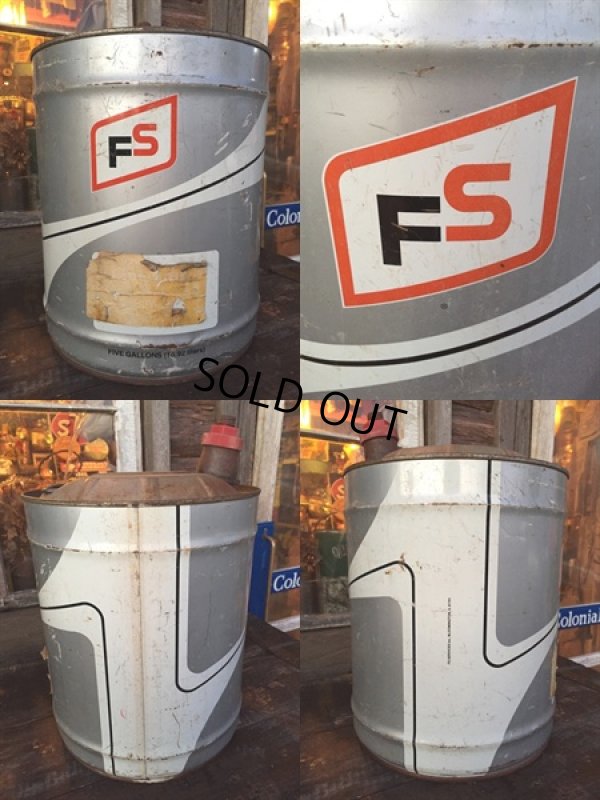 画像2: Vintage FS 5GL Motor Gas/Oil Can #A (PJ922) 