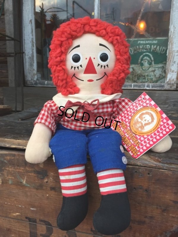 画像1: Vintage Raggedy Andy Rug Doll 38cm (PJ947)