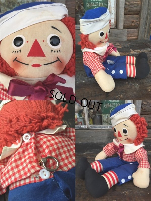 画像3: Vintage Raggedy Andy Rug Doll 39cm (PJ948)