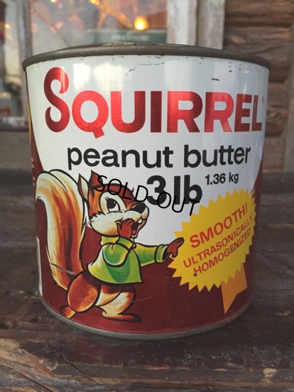 画像1: Vintage Kraft Squirrel Peanut Butter Can (PJ953) 