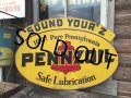 50s Vintage PENNZOIL Double Sided Sign (PJ959) 