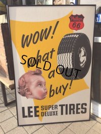 Vintage LEE Tires x Phillips 66 AD Store Sign (PJ957) 