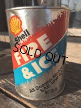 Vintage Shell Fire&Ice Quart Can Motor Gas/Oil (DJ11) 