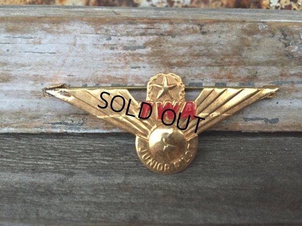 画像1: Vintage TWA Airline Junior Pilot Wings Badge (DJ24)