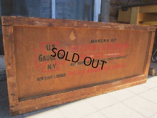 画像1: Vintage U.S GAUGE N.Y Wood Box (DJ32) 