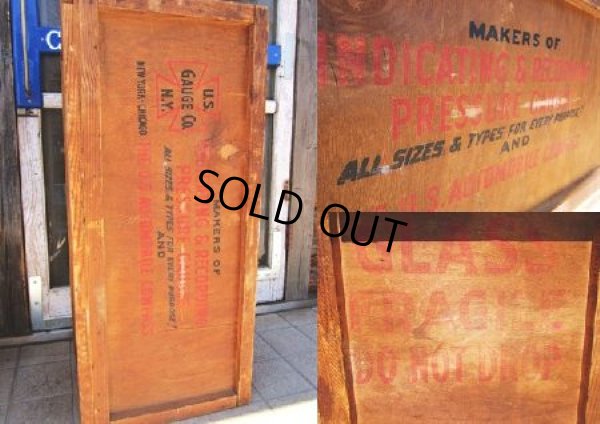 画像3: Vintage U.S GAUGE N.Y Wood Box (DJ32) 
