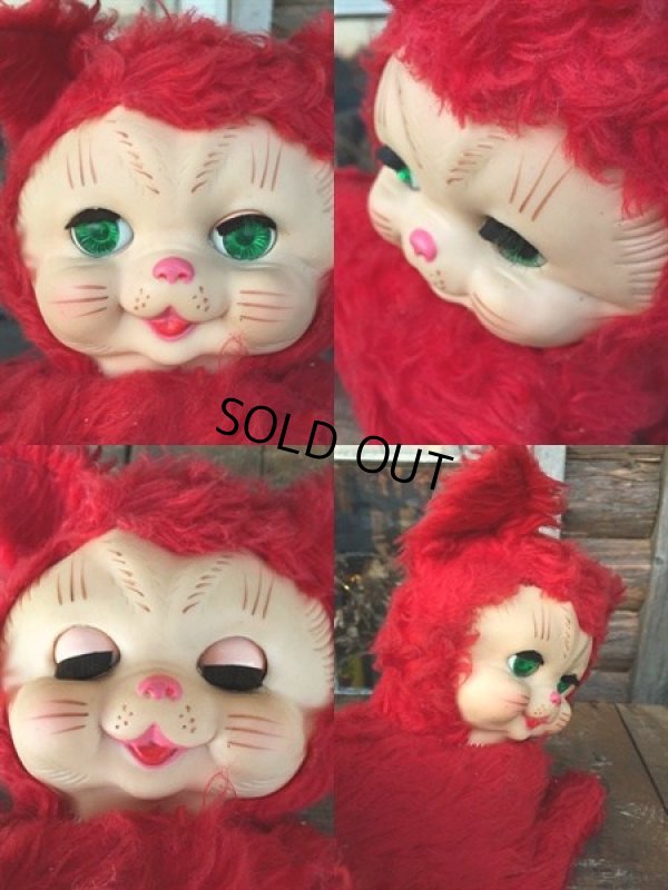 画像2: Vintage Rushton Rubber Face Doll / Sleep Eye Red Kitty (DJ38）