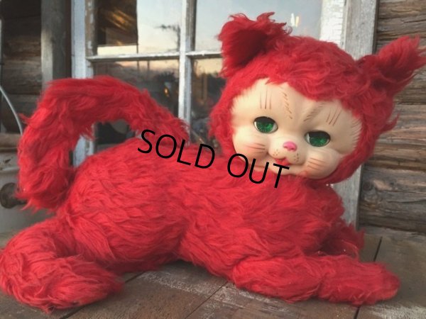 画像1: Vintage Rushton Rubber Face Doll / Sleep Eye Red Kitty (DJ38）