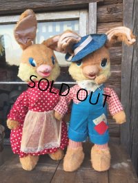 Vintage Gund Rubber Nose Doll / Bunny Set(DJ35）