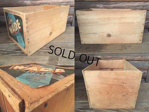 画像2: Vintage Wood JM WADE Fruit Crate Box (DJ41) 