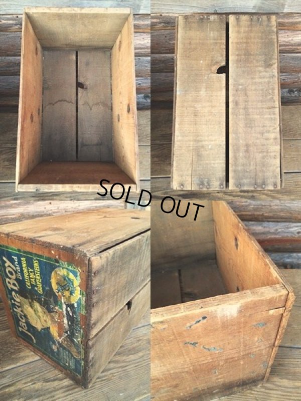 画像3: Vintage Wood Jackie Boy Fruit Crate Box (DJ45) 