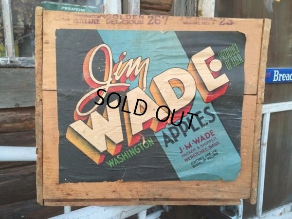 画像1: Vintage Wood JM WADE Fruit Crate Box (DJ41) 