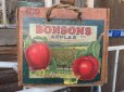 画像1: Vintage Wood BONSONS APPLE Fruit Crate Box (DJ44)  (1)