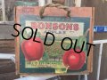 Vintage Wood BONSONS APPLE Fruit Crate Box (DJ44) 