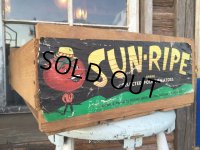 Vintage Wood SUN-RIPE Tomato Fruit Crate Box (DJ40) 