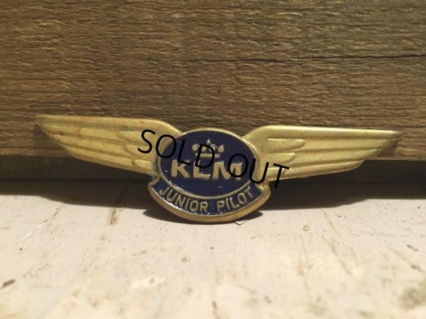 画像1: Vintage KLM Airline Jr Pilot Wings Badge (DJ49)