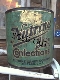 Vintage Nutrine Confections Candy Tin Can (DJ48)