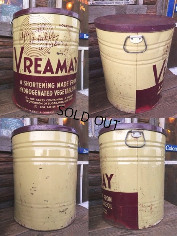 画像2: Vintage VREAMAY Shortening Tin can (DJ46)