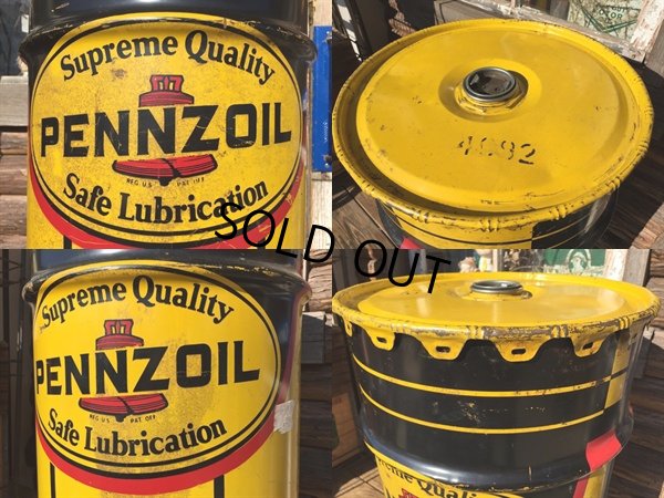 画像3: Vintage Drum Pennzoil 120 lb Oil Can (DJ85)