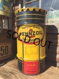 Vintage Drum Pennzoil 120 lb Oil Can (DJ85)