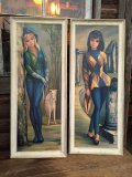 60s Maio Vintage Big Eyes Art Harlequin Set 98cm (DJ113)