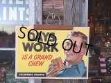 40s Vintage CHEWING TOBACCO Card Board Sign (DJ116) 